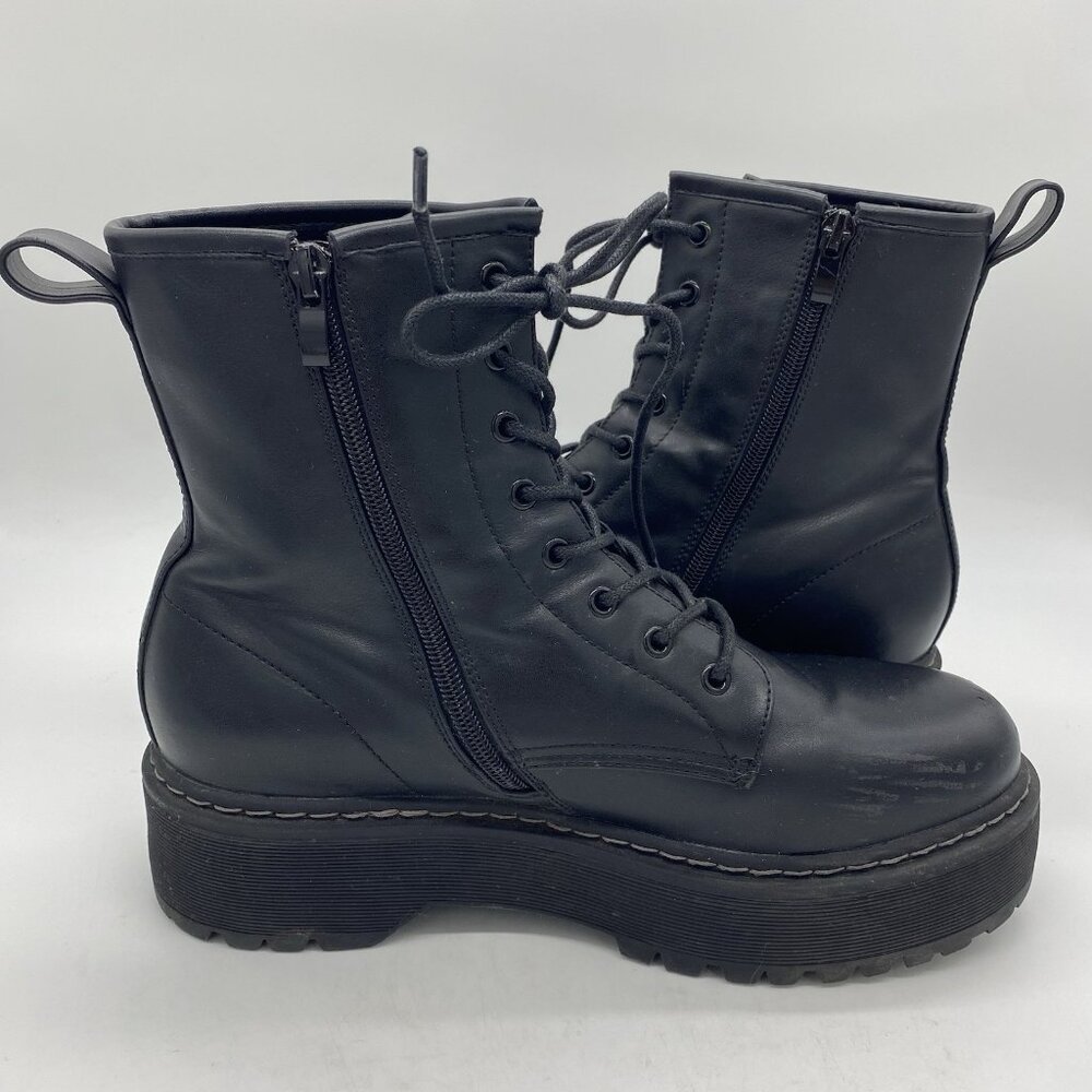 Steve Madden Basille Lace Up Platform Lug Sole Boot Women 11 Combat 90s Grunge - Picture 6 of 16